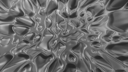 Abstract silver colored 3d pattern animation background.