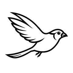 Unique style logo flying bird