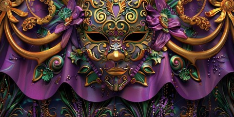 Colorful Festivities. Mardi Gras celebration concept