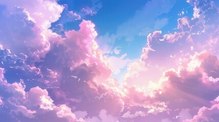 Fototapeta premium A Serene Moment. Heavenly clouds background