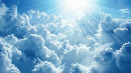 Tranquil Sky. Heavenly clouds background concept