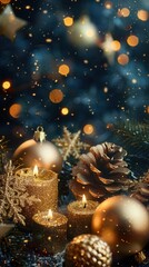 Glittering Celebration. Joyful New Year 2024 concept