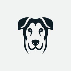 Adorable dog face logo icon design, symbolizing loyalty and companionship. Perfect for pet care services, veterinary clinics, and animal-themed branding. Vector illustration for versatility.