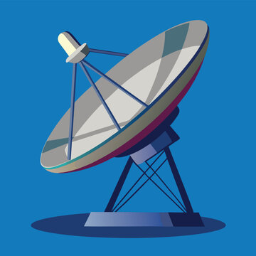 recommend clip art: Satellite Dish Icon of a radio telescope Space study antenna cartoon
                    