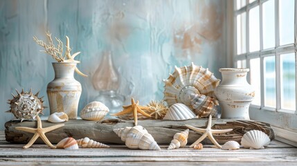 background: A sunny beach resort wallpaper evoking relaxation and vacation vibes, perfect for a modern sunroom.