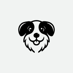Dog face logo icon, reflecting loyalty and affection. Perfect for pet care services, veterinary clinics, and animal-related brands. Vector design ensures versatility and scalability.