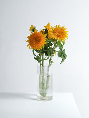 bouquet of sunflowers in a vase