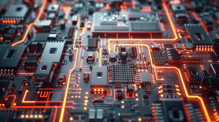 Obraz premium A satellite view of Earth at night with vibrant city lights and the infinite darkness of space