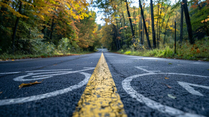 Fototapeta premium Bicycles are not allowed on this road.