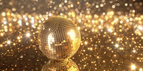 Obraz premium Glittering Disco Ball. Festive party concept