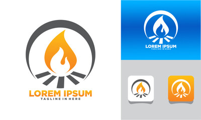 campfire logo icon set