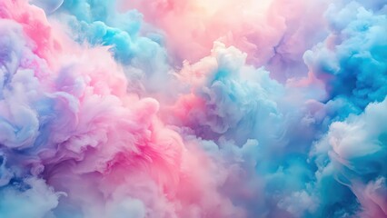 Fototapeta premium Soft pastel abstract background resembling pink, blue, and lilac clouds or cotton candy , soft, pastel, abstract, background