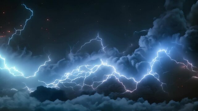 lightning flashed across the sky