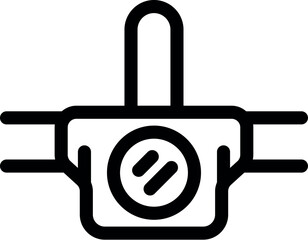 Electric spotlight hanging and illuminating, creating a bright and focused beam of light