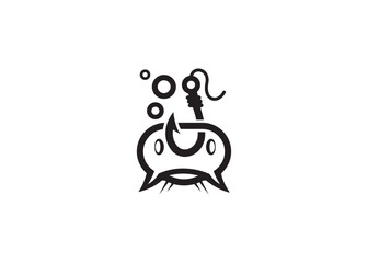 Minimal and professional abstract catfish logo design template