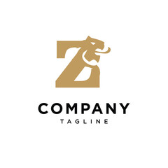 Letter Z Lion ELegant logo icon vector template