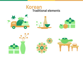 Fototapeta premium Korean Traditional elements