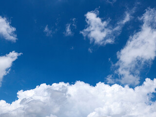 Background image of blue sky and white clouds in summer sky
