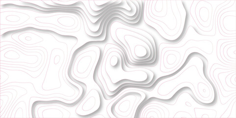 Abstract design with black and white abstract papercut and multi-layer cutout geometric pattern on vector Topographic canyon geometric map relief texture with curved layers beautiful design.