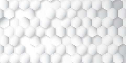 Abstract white background with hexagons. Abstract hexagon polygonal pattern background vector. seamless bright white Pattern with hexagons illustration of a honeycomb. Futuristic surface .
