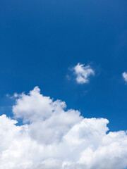 Background image of blue sky and white clouds in summer sky