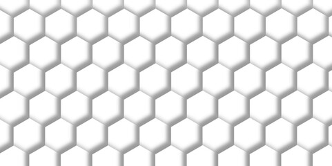 Fototapeta premium Abstract white background with hexagons. Abstract hexagon polygonal pattern background vector. seamless bright white Pattern with hexagons illustration of a honeycomb. Futuristic surface .