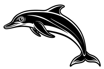 Dolphin icon silhouette vector illustration