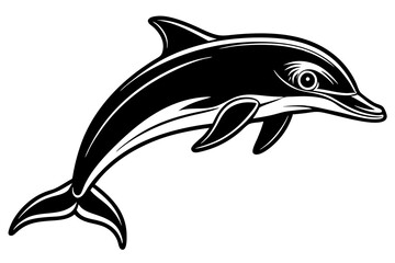 Dolphin icon silhouette vector illustration