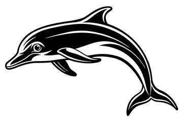 Dolphin icon silhouette vector illustration