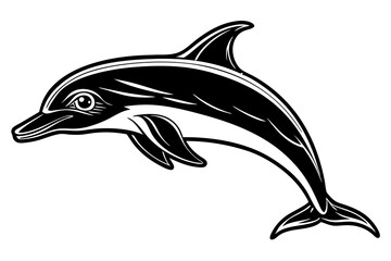 Dolphin icon silhouette vector illustration