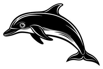 Dolphin icon silhouette vector illustration