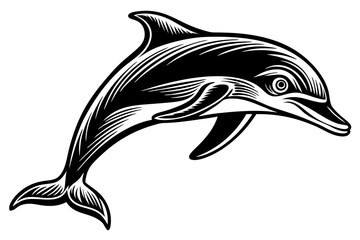 Dolphin icon silhouette vector illustration