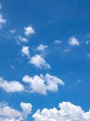 Background image of blue sky and white clouds in summer sky