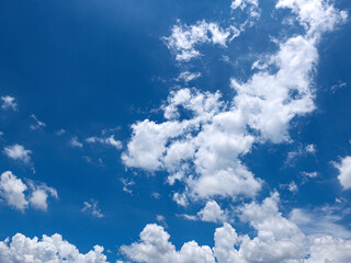 Background image of blue sky and white clouds in summer sky