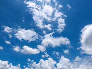 Background image of blue sky and white clouds in summer sky