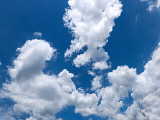 Background image of blue sky and white clouds in summer sky