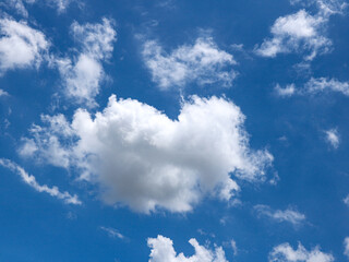 Background image of blue sky and white clouds in summer sky