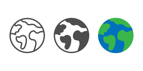 world or earth icon vector collection design