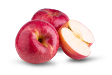 red apple isolated on a transparent background