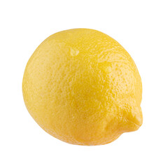 yellow lemon isolated on a transparent background