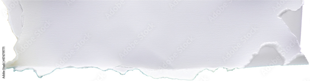 Wall mural Torn paper isolated on transparent background. PNG