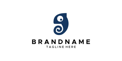 a graphic image with a chameleon theme, on a white background. graphic vector base.