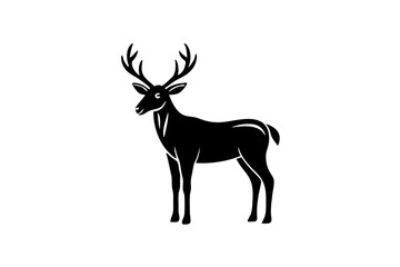 deer silhouette vector illustration