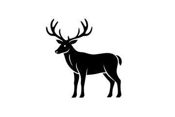 deer silhouette vector illustration