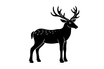 deer silhouette vector illustration