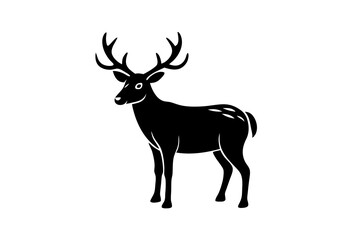 deer silhouette vector illustration