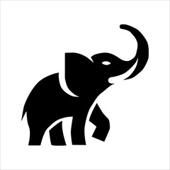 elephant logo social media post or t shirt template design.