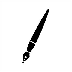 Pencil Isolated Flat Web Mobile Icon / Vector / Sign / Symbol / Button / Element / Silhouette.