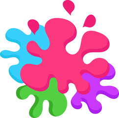 Colorful Abstract Splashes Illustration