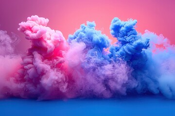 Rainbow Color Powder Explosion on White Background - Abstract Paint Splash Burst for Holi Party and Wallpapers